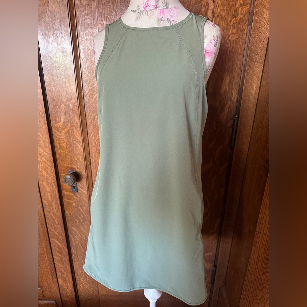 Kyodan Olive Green Sleeveless Mini Dress